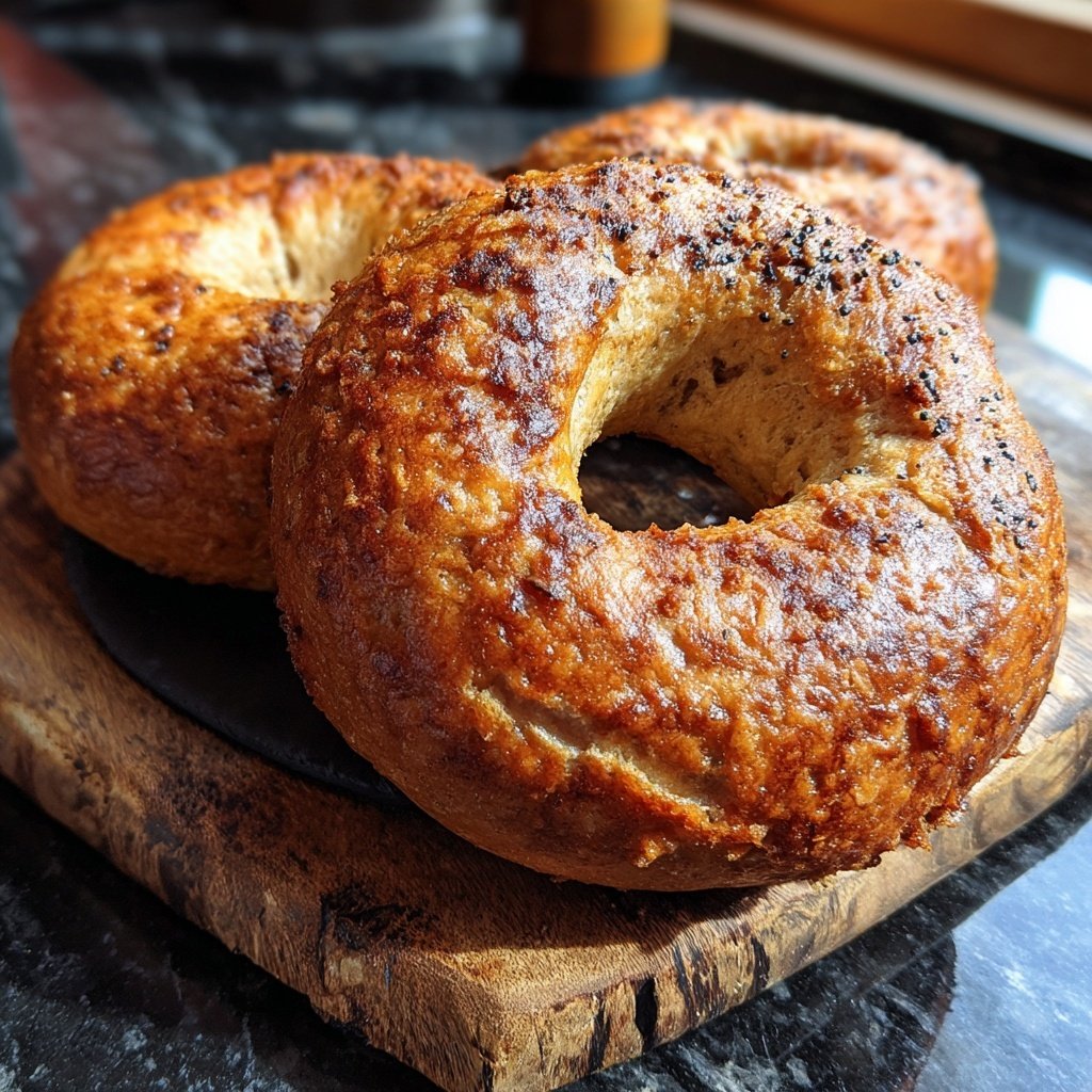 Protein Bagels with Ginger Molasses Spice