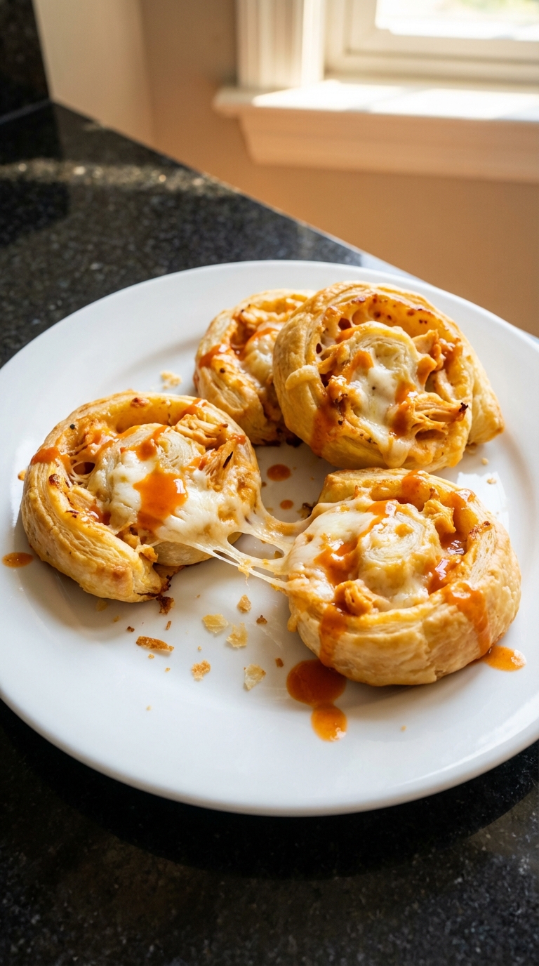 Buffalo Chicken Pizza Roll-Ups