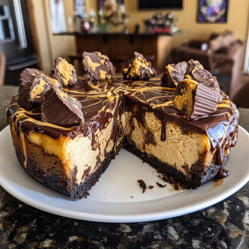 Chocolate Peanut Butter Cheesecake