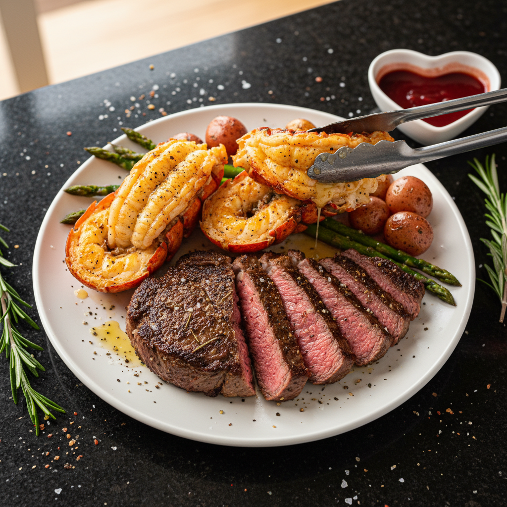 Charming Valentine's Surf and Turf