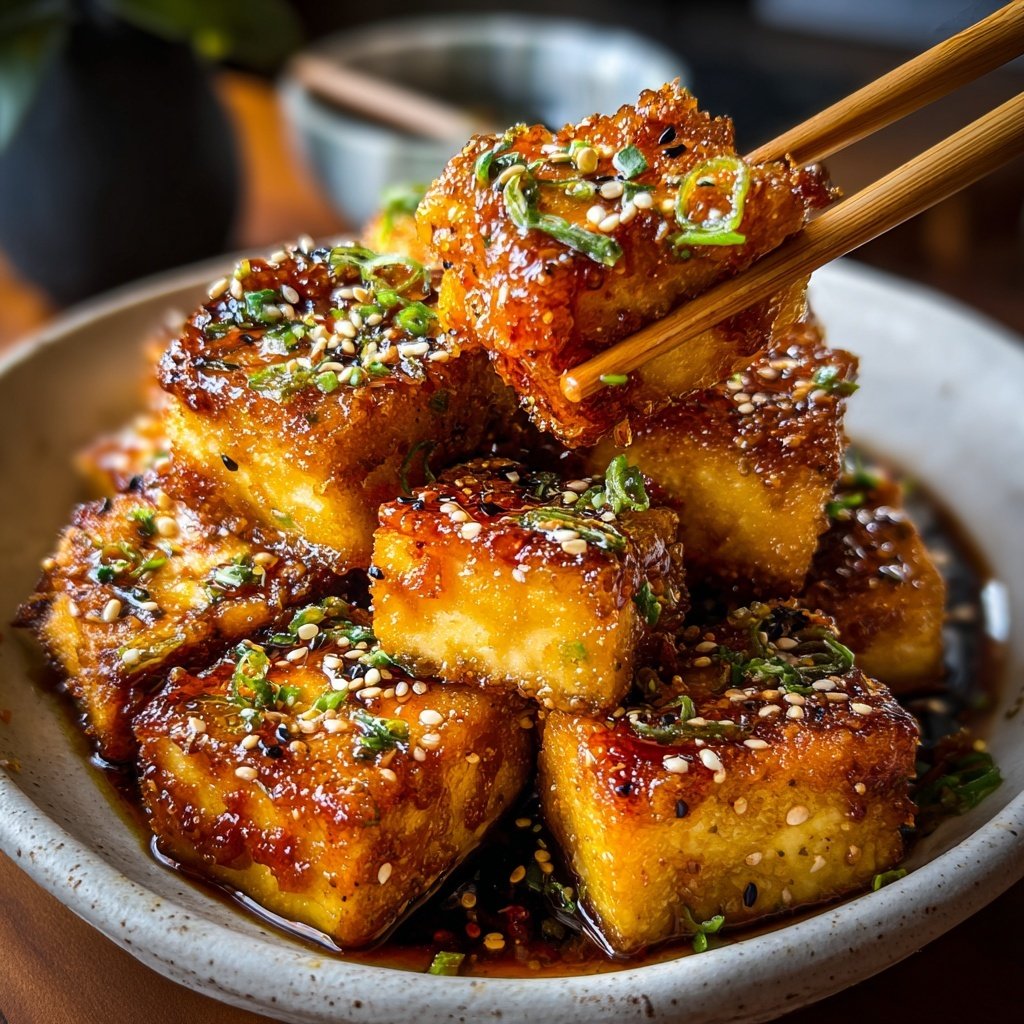 Sticky Orange Glazed Tofu