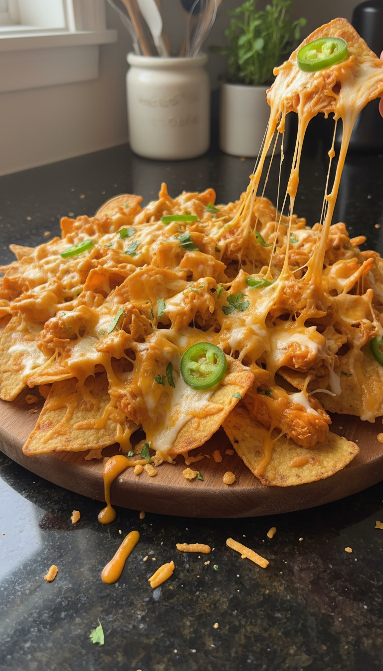 Spicy Buffalo Chicken Nachos