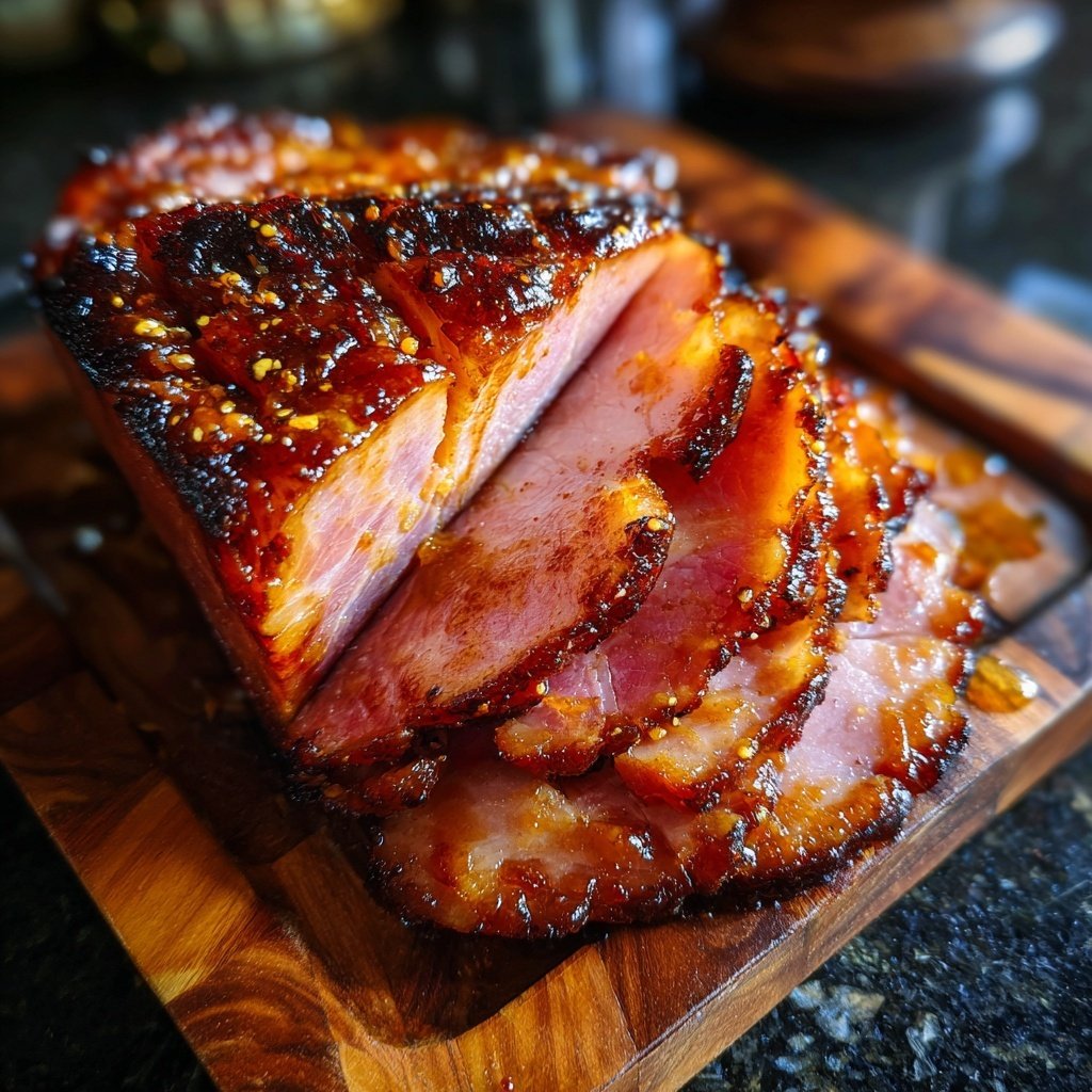 Cherry Bourbon Glazed Ham Centerpiece
