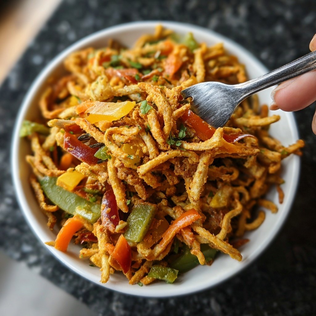 Crispy Chilli Turkey Noodles