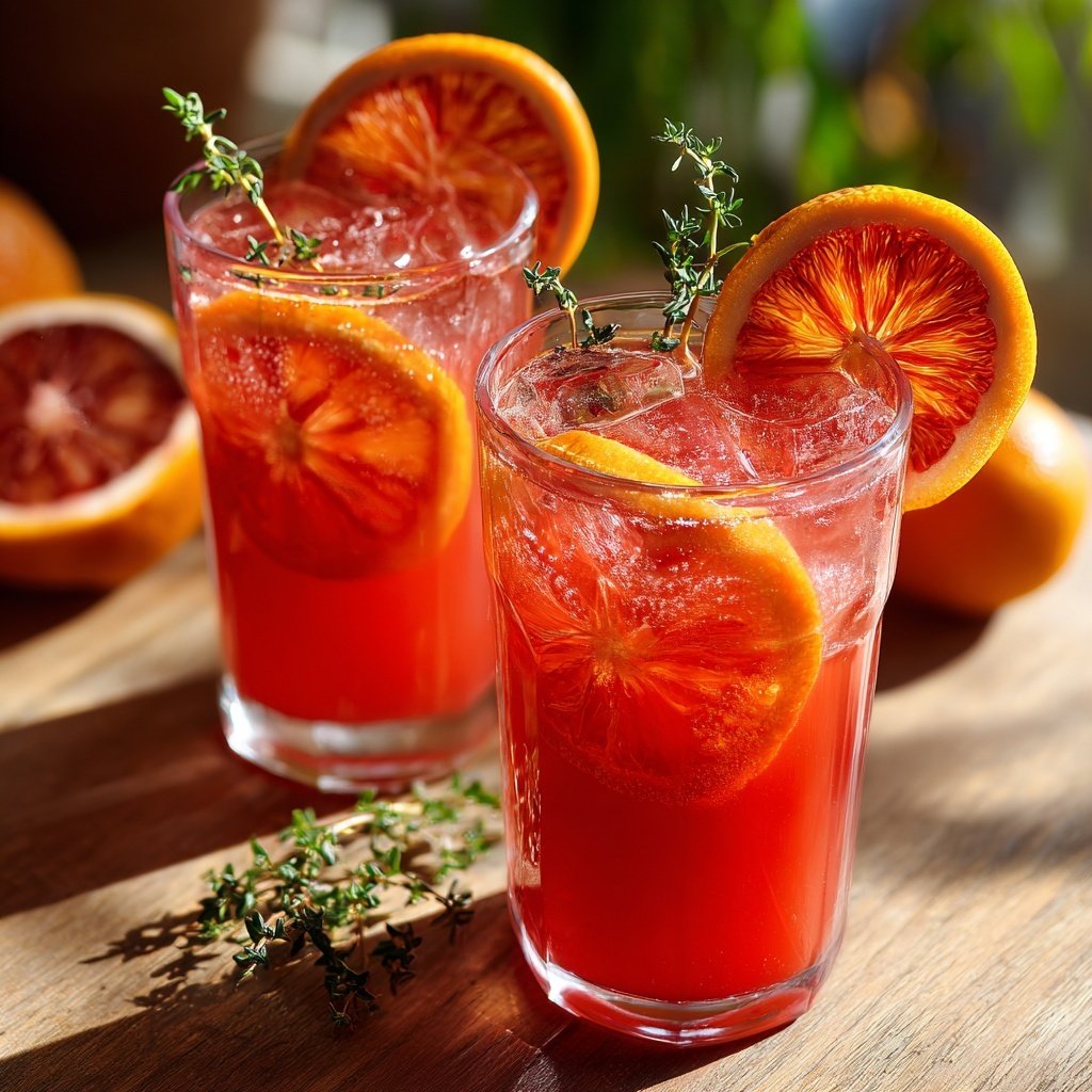 Blood Orange and Thyme Spritzer