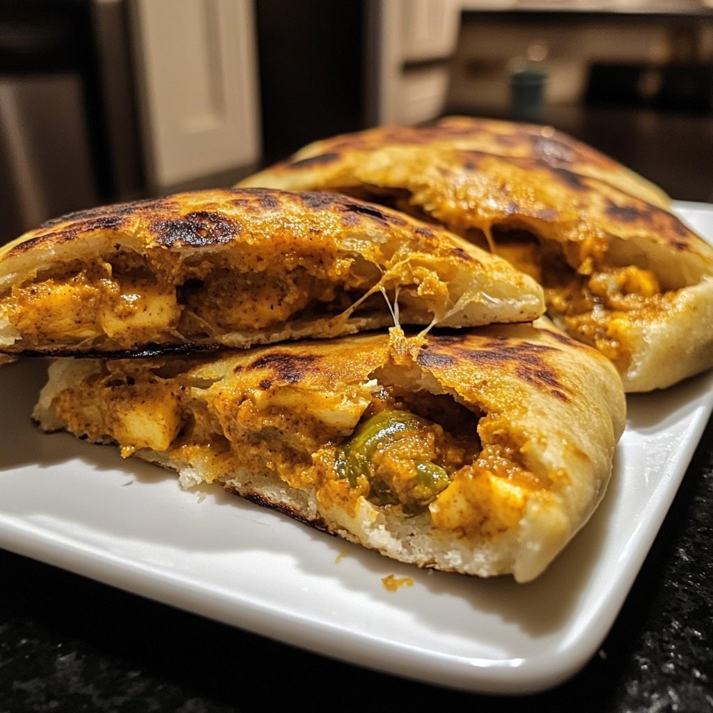 Achari Paneer Naan Bombs