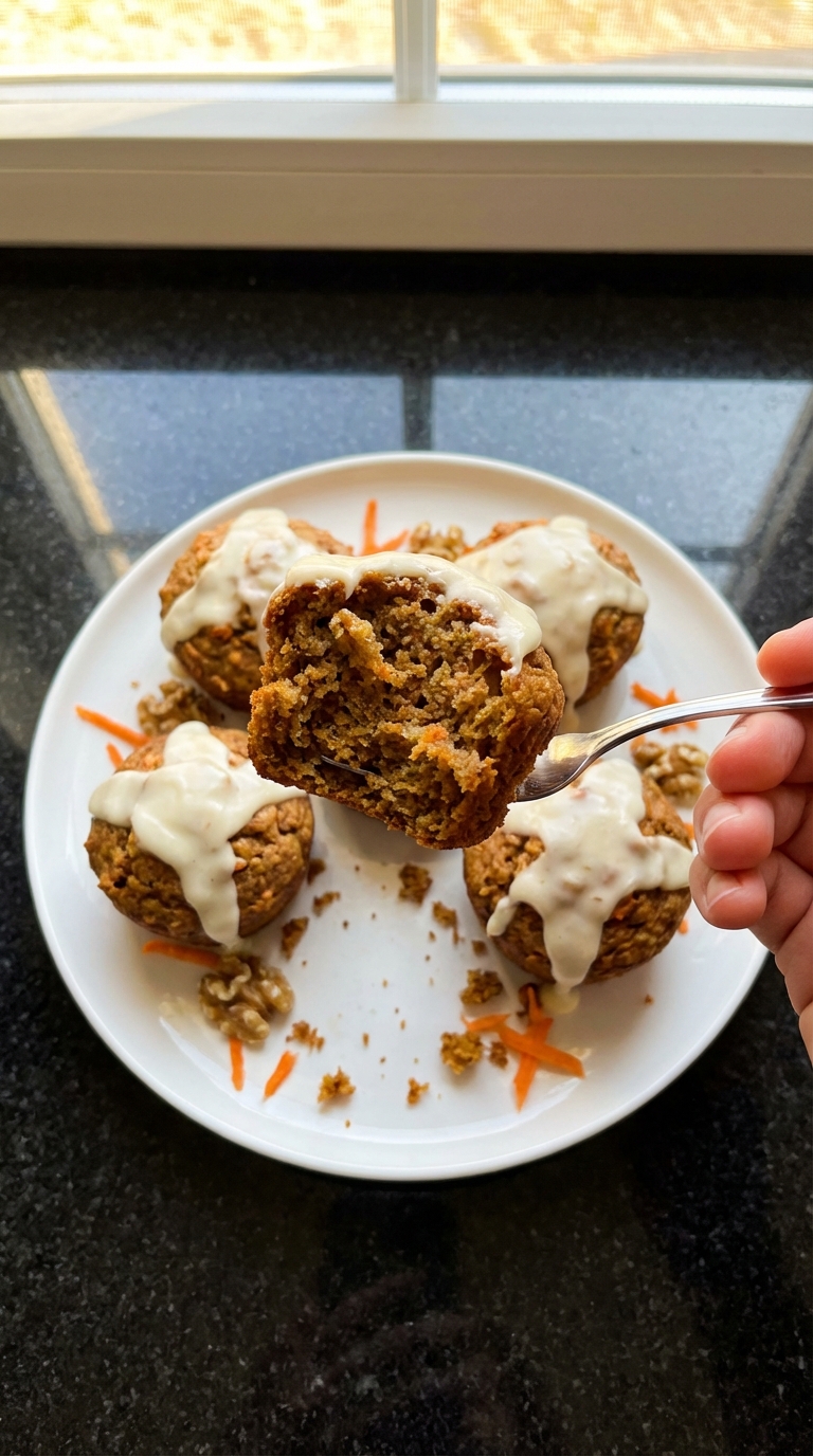 Carrot Cake Muffins with Cream Cheese