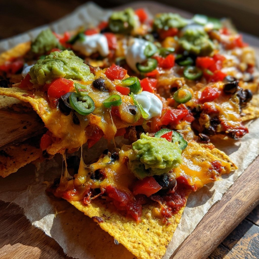Spicy Veggie Nachos Supreme