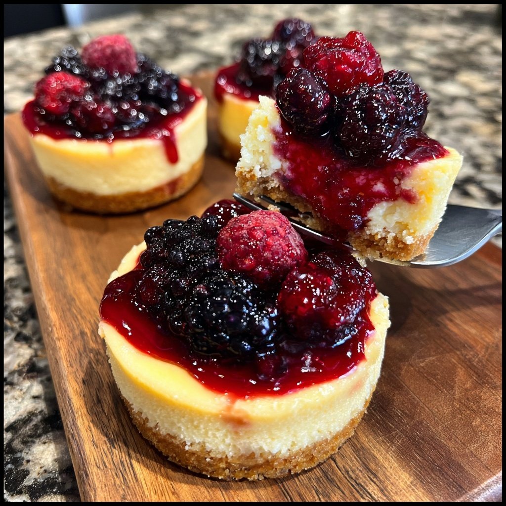 Mini Cheesecakes with Berry Topping