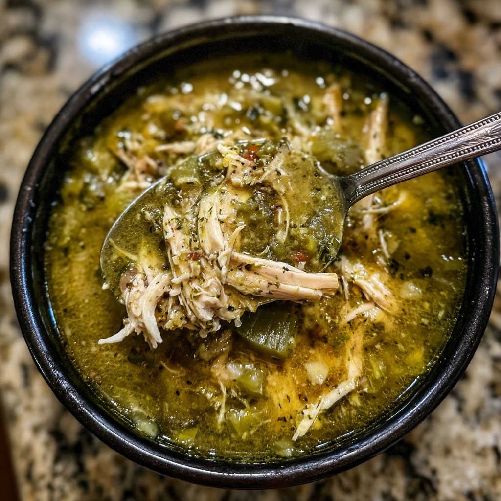 Slow Cooker Chicken Pozole Verde Authentic
