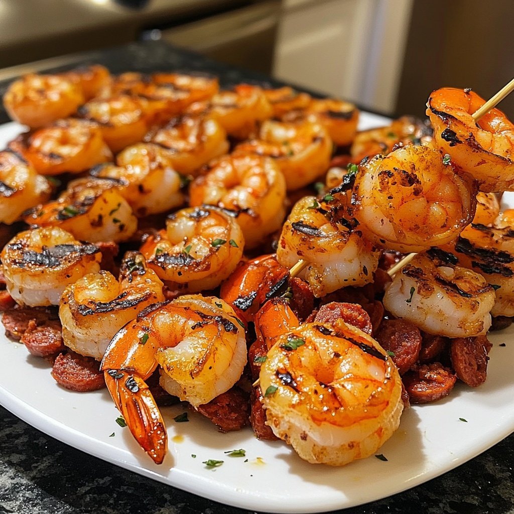 Grilled Shrimp and Chorizo Appetizers