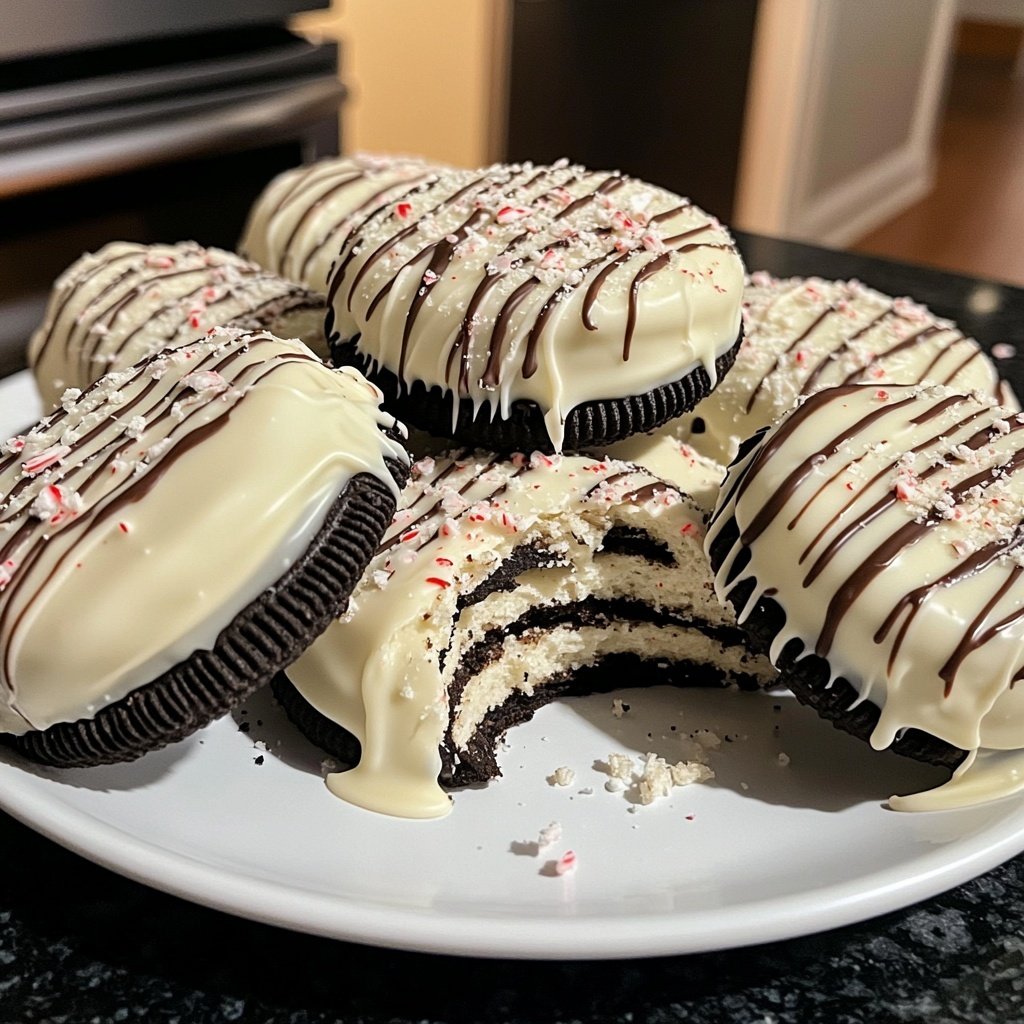 Peppermint Bark Oreos