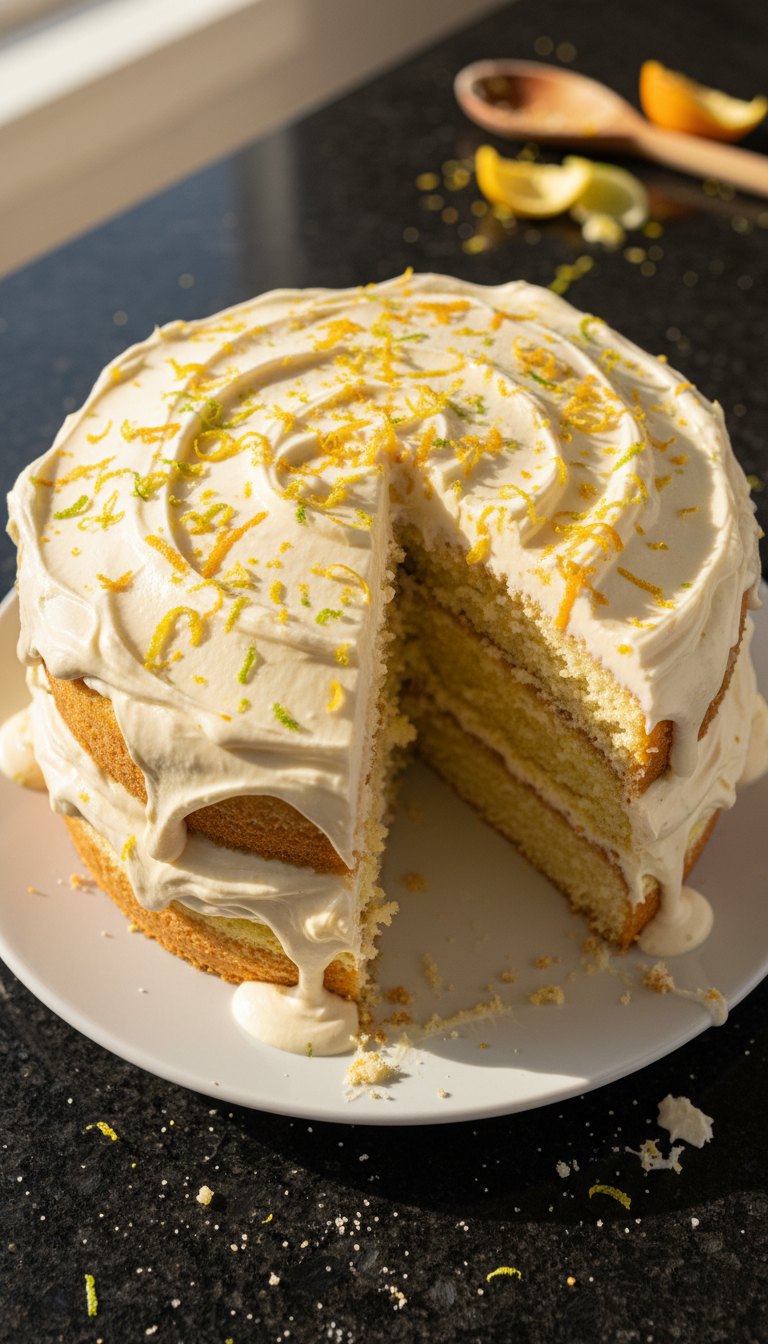 Zesty Vanilla Citrus Cake