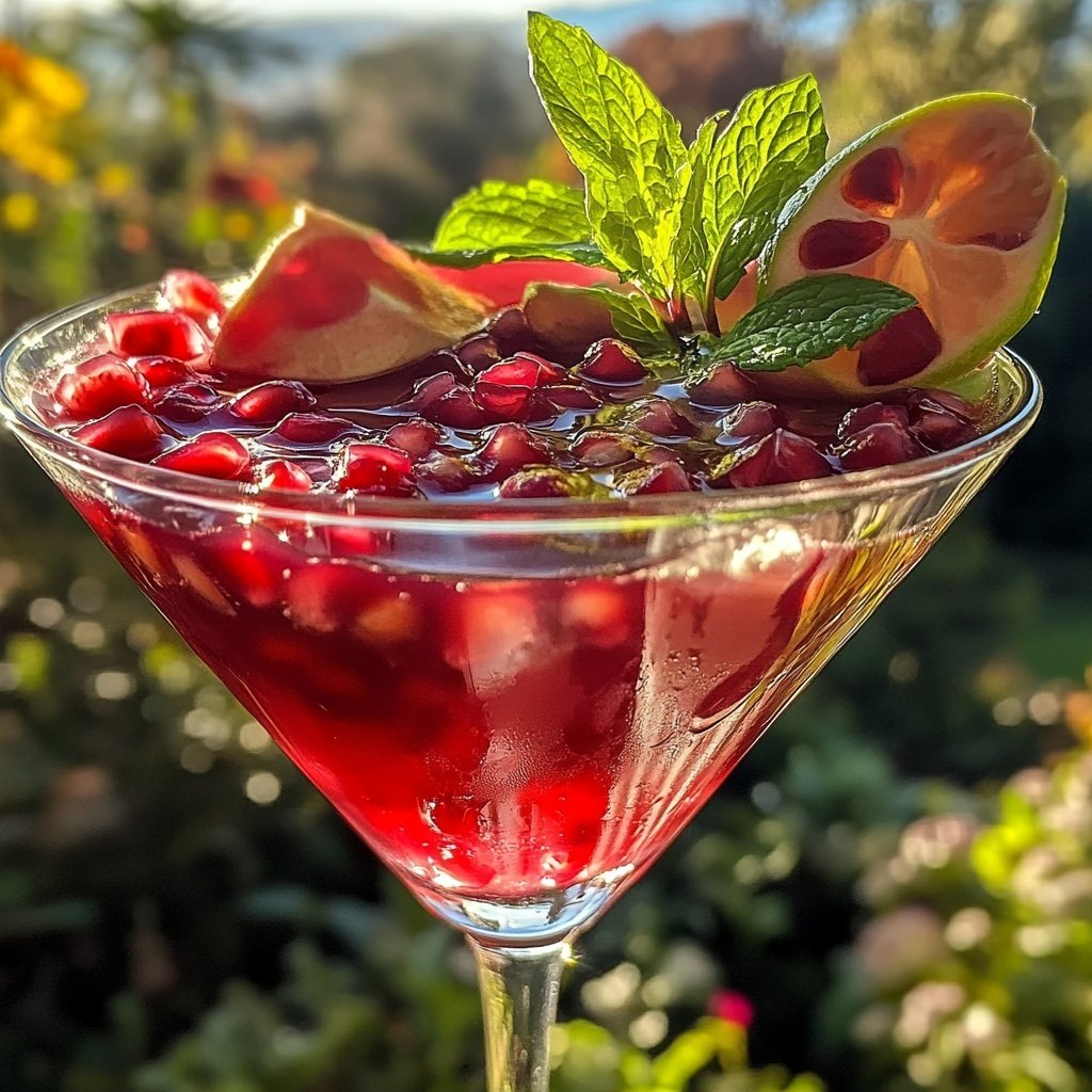 Delicious Non-Alcoholic Pomegranate Martini