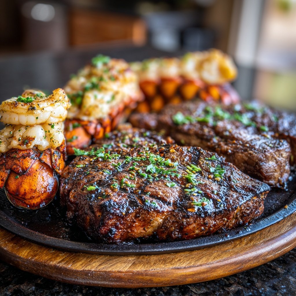 Mixed Grill with Steak and Lobster