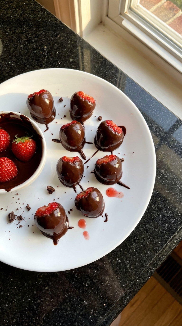 Dark Chocolate Strawberry Bites