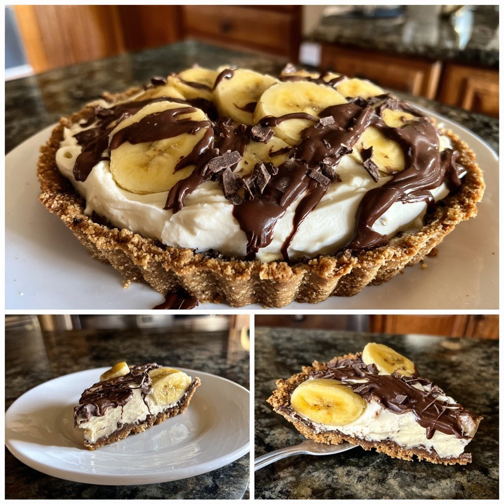 Banana Cream Tart with Chocolate