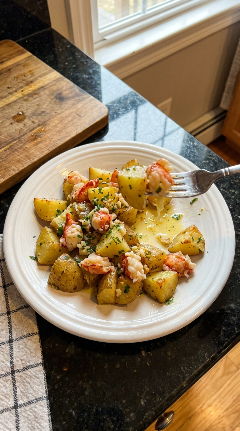 Garlic Butter Lobster Potatoes