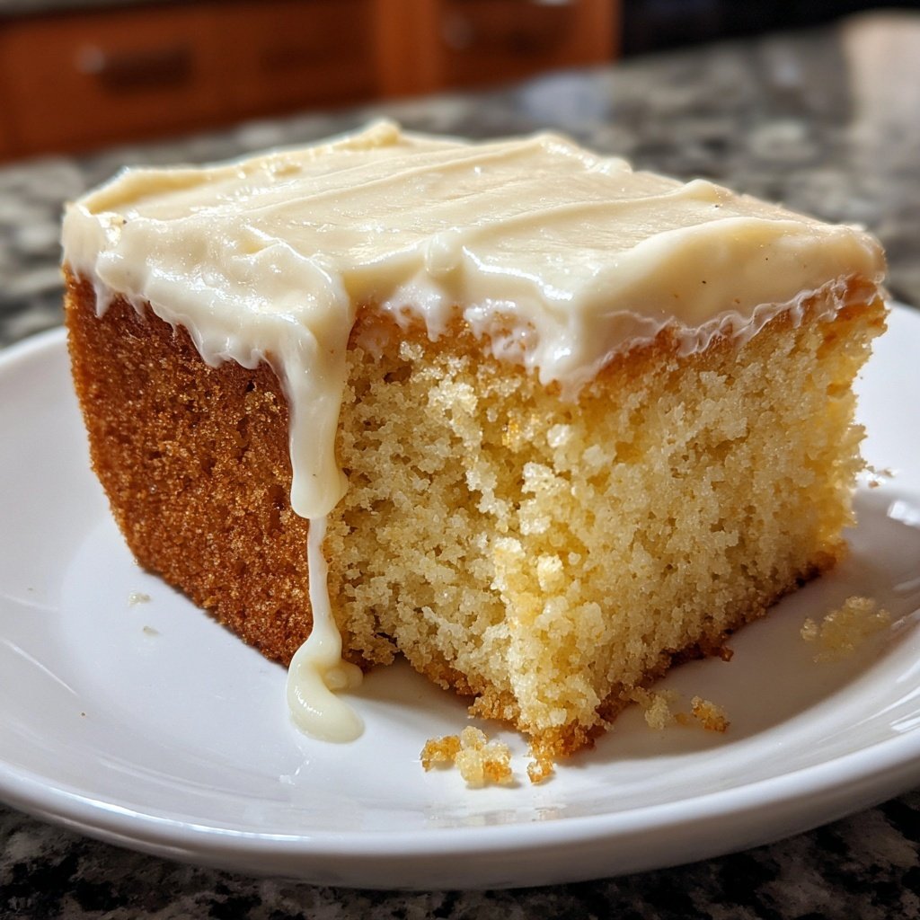 Vanilla Bean Sheet Cake with Cream Cheese Frosting
