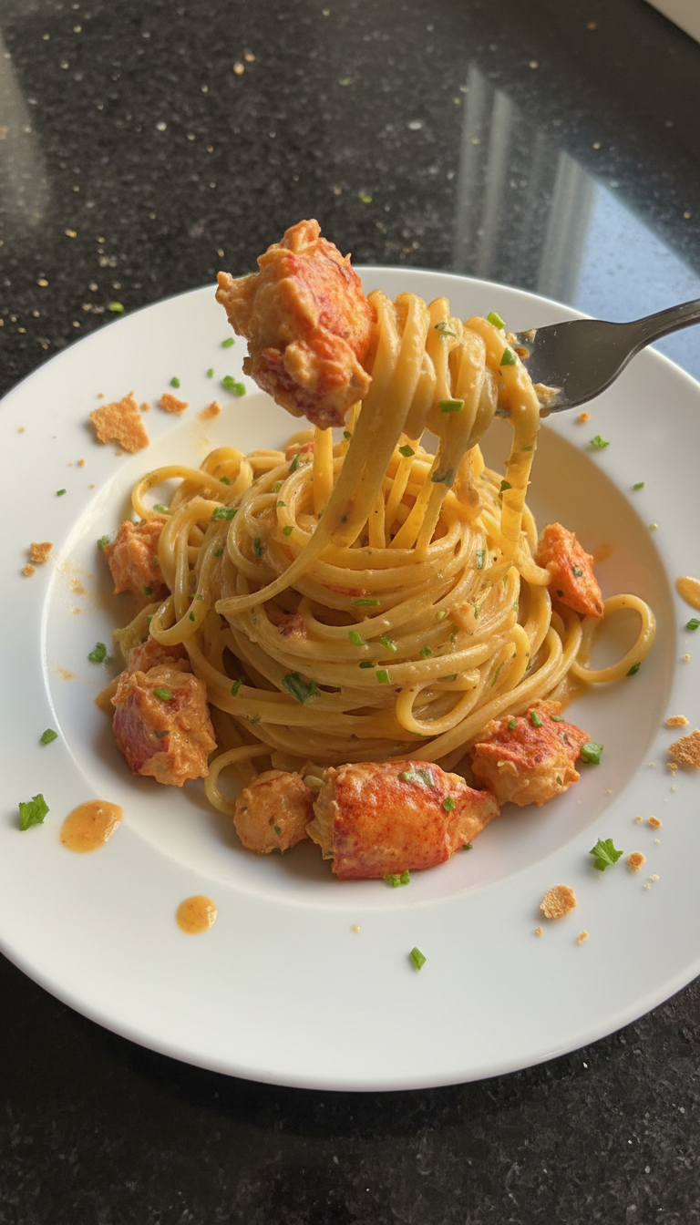 Linguine with Lobster Cream Sauce