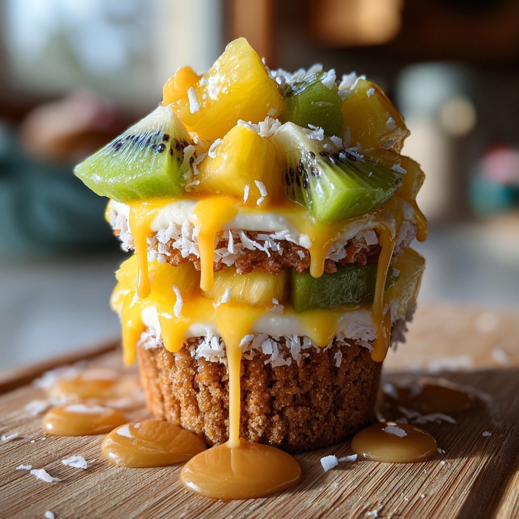Tropical Fruit Cupcake Parfait