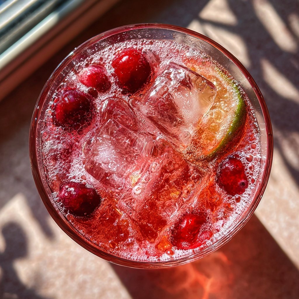 Cranberry Vanilla Frost Fizz