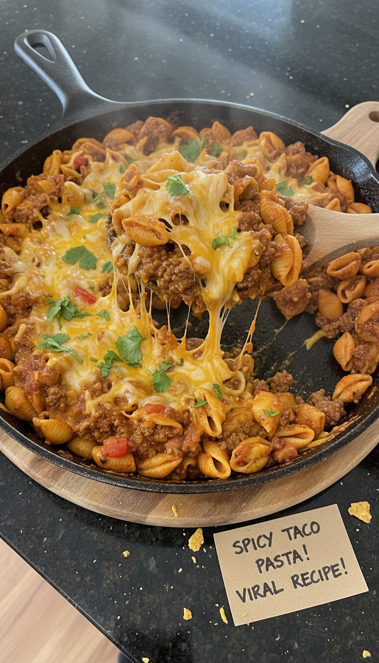 Spicy Taco Pasta Skillet