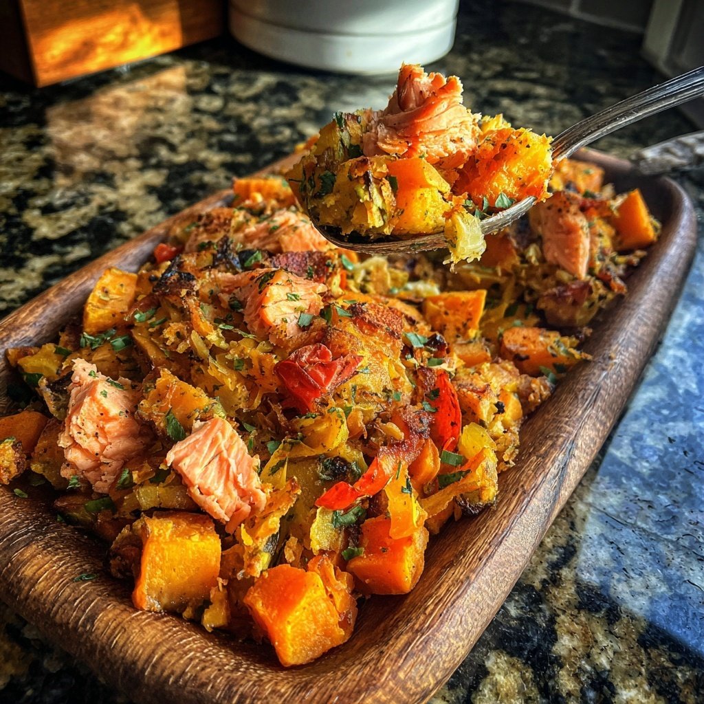 Salmon and Sweet Potato Hash