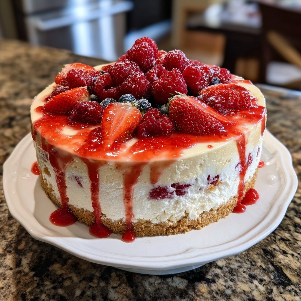 Galentine's Strawberry Cheesecake Cake