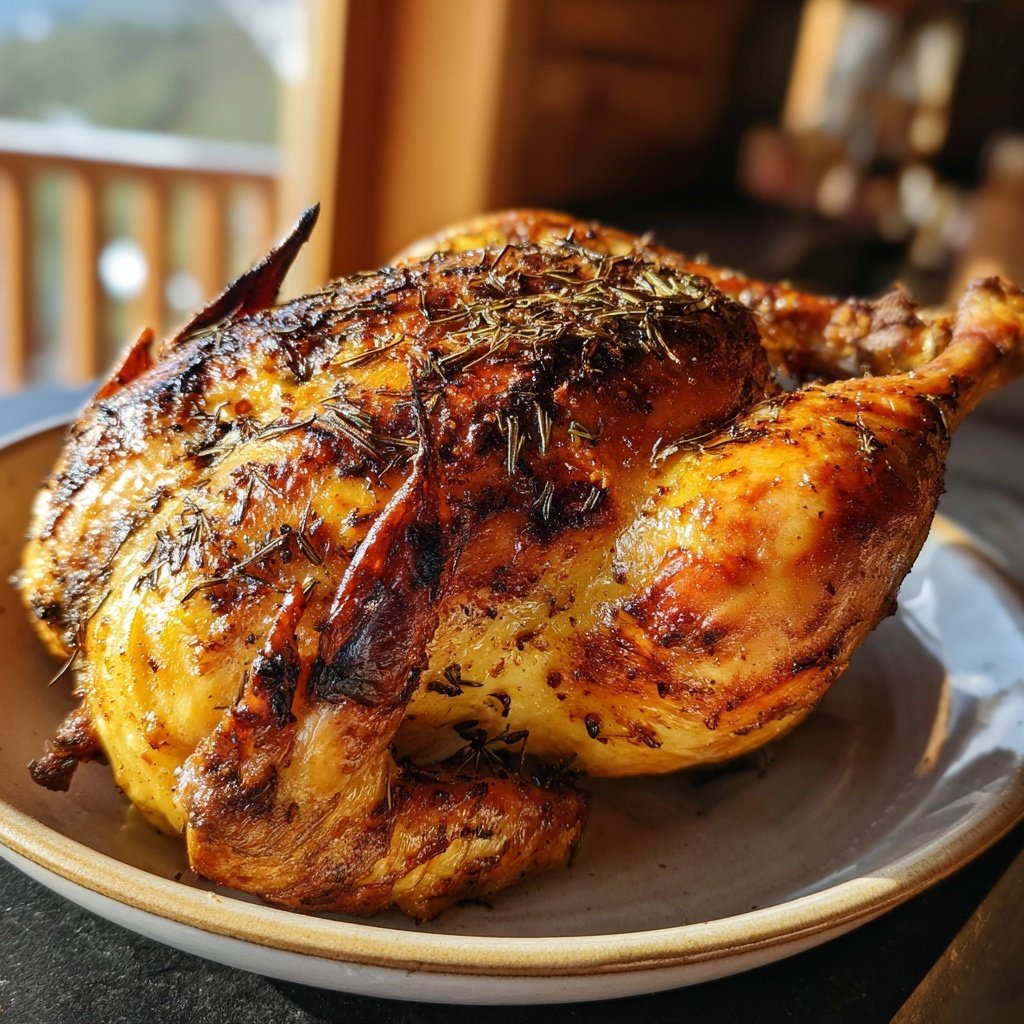 Garlic Butter Roast Chicken