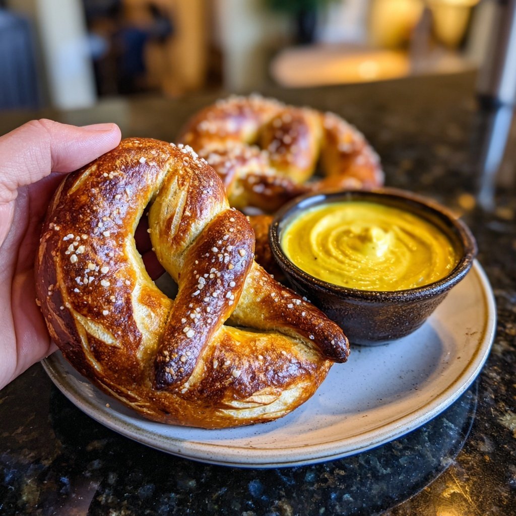 Homemade Soft Pretzels Mustard