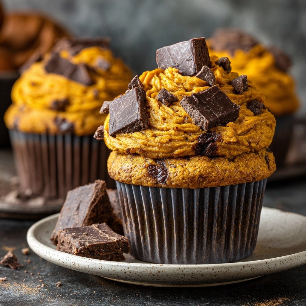 Spicy Chocolate Pumpkin Cupcakes