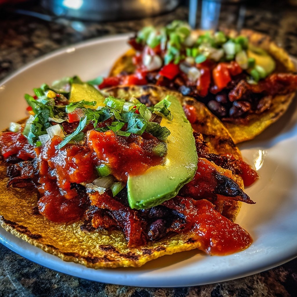 Spicy Veggie Tacos with Salsa