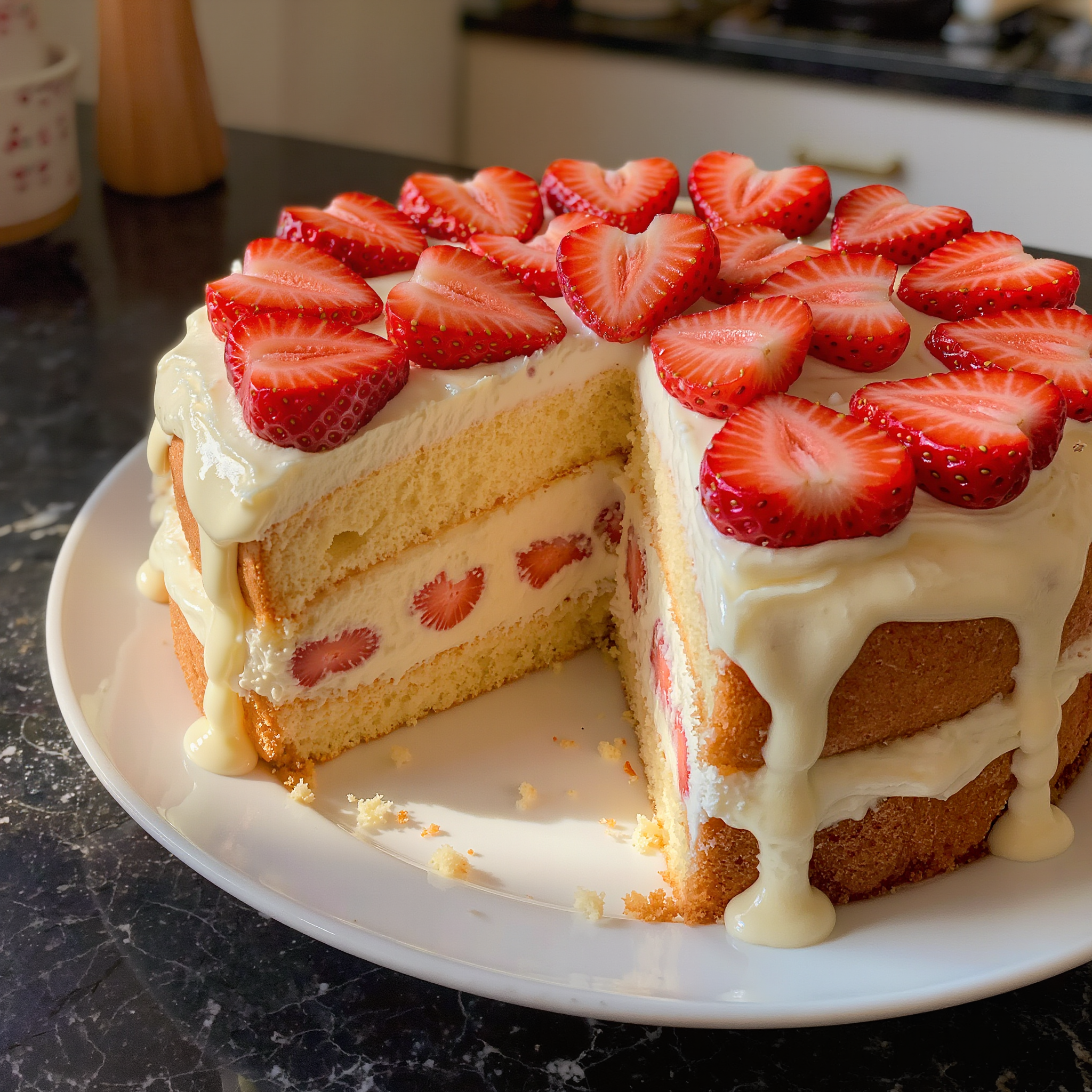 Valentine's Day Strawberry Shortcake