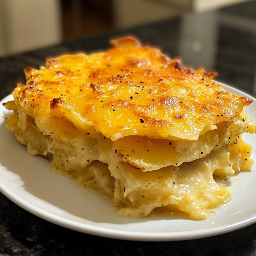 Creamy Potato Gratin with Cheese Crust