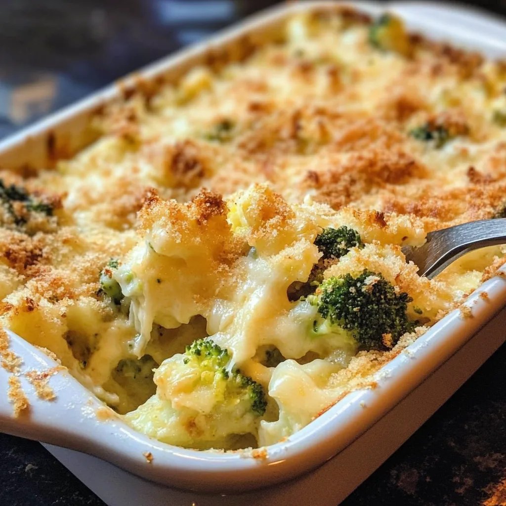 Cheesy Broccoli Cauliflower Casserole